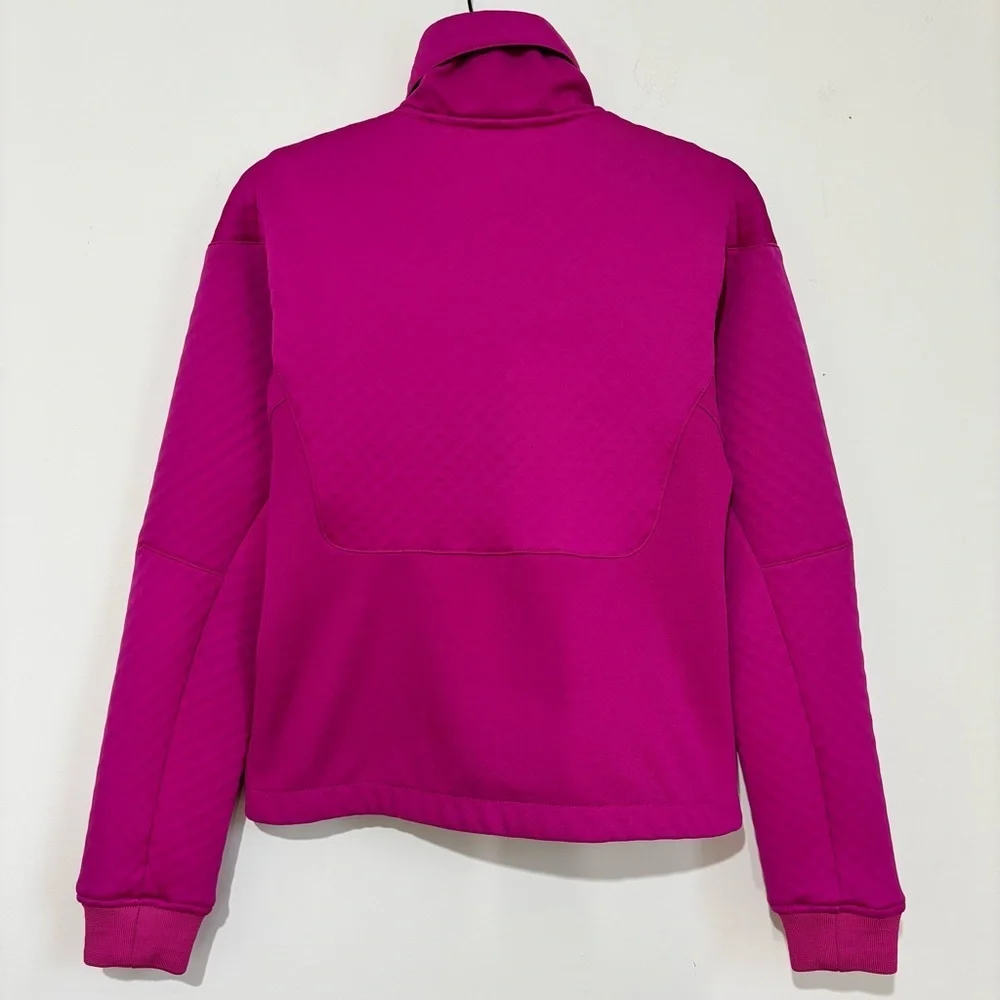 Nike Y2K fuchsia sphere thermal diamond quilted pattern zip up athletic jacket
